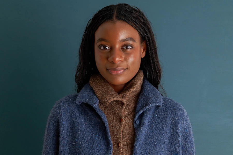 Top-Down Turtleneck Cardigan + Henley in Echo Wool | Purl Soho