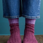 free Block Party Socks knitting pattern in Purl Soho's Daily Wool Sport yarn