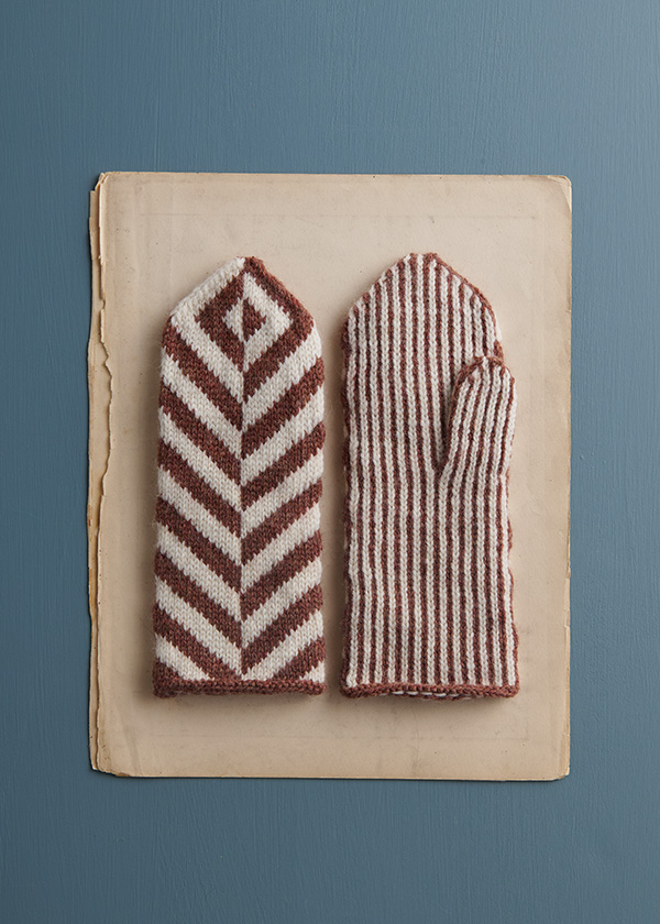 Ainur Berkimbay For Purl Soho: Herringbone Mittens in Knitting Yarn Fine | Purl Soho
