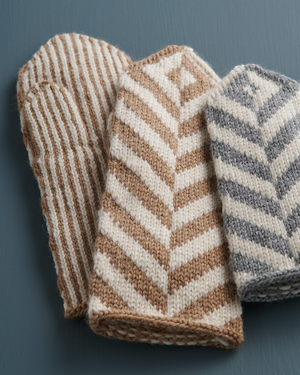 Ainur Berkimbay For Purl Soho: Herringbone Mittens in Knitting Yarn Fine | Purl Soho