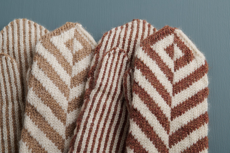 Ainur Berkimbay For Purl Soho: Herringbone Mittens in Knitting Yarn Fine | Purl Soho