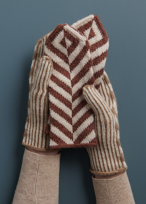 Ainur Berkimbay For Purl Soho: Herringbone Mittens in Knitting Yarn Fine | Purl Soho