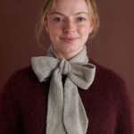 Tied With A Bow Scarf free Tied With A Bow Scarf knitting pattern in Purl Soho's Echo Cashmere yarn
