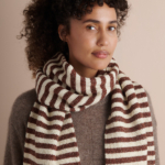 Ledger Scarf free Ledger Scarf knitting pattern in Purl Soho's Ochre yarn