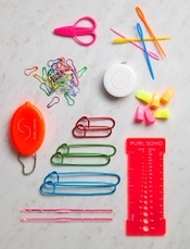 Knitter's Colorful Tool Kit Pink-swatch