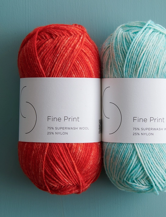 Fine Print Superwash Wool Nylon Sock Yarn Purl Soho