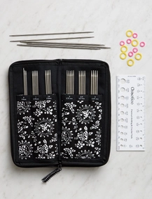 ChiaoGoo, 6” Stainless Steel Double Pointed Needle Sock Set, 6600