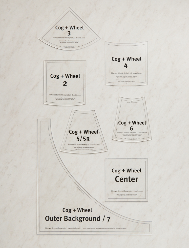DSQ Cog + Wheel, Quilt Template