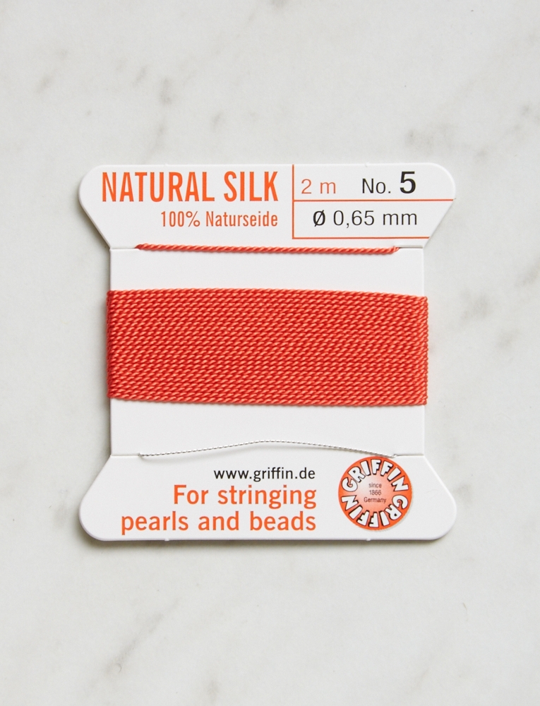 Griffin natural silk bead cord sale