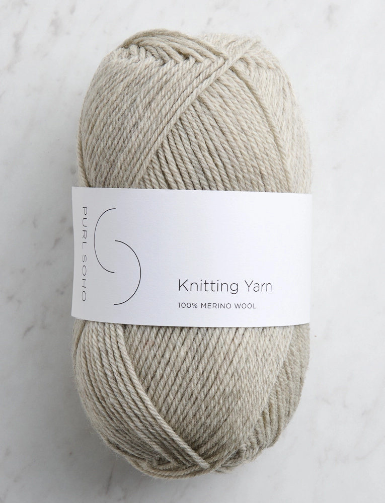 Purl Soho Knitting Yarn, Ivory Gray 4400