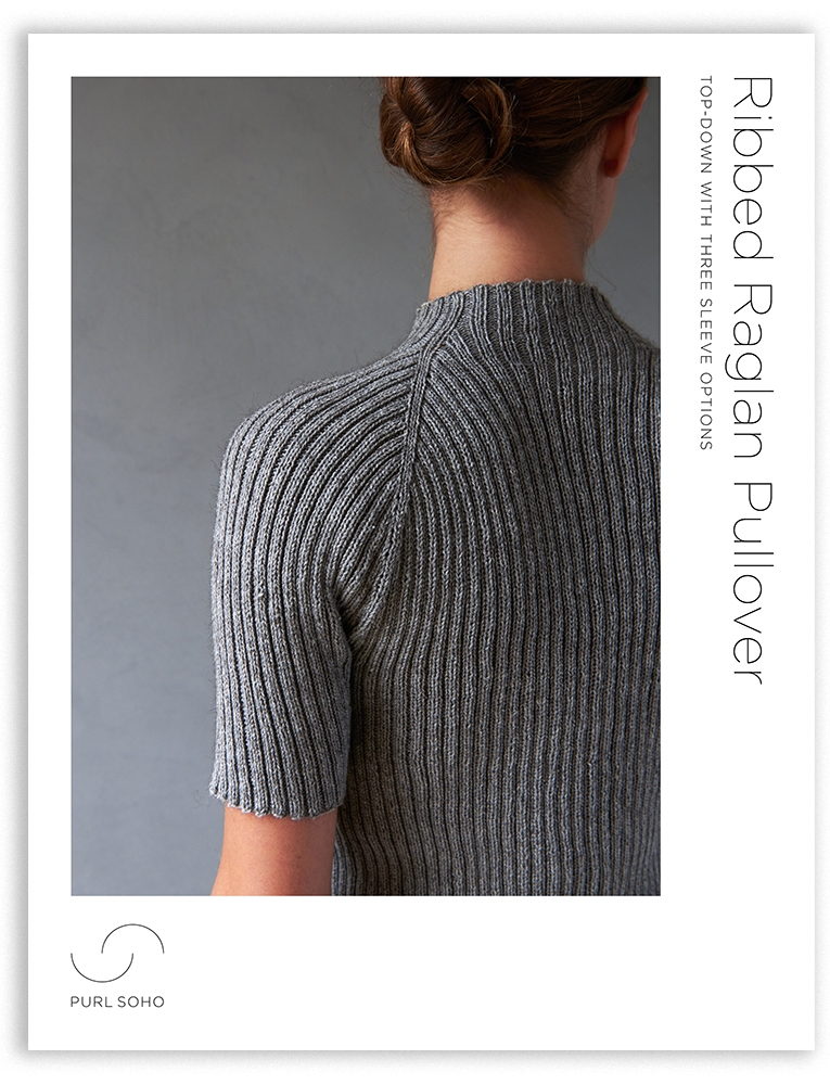 Purl Soho Ribbed Raglan Pullover, PDF