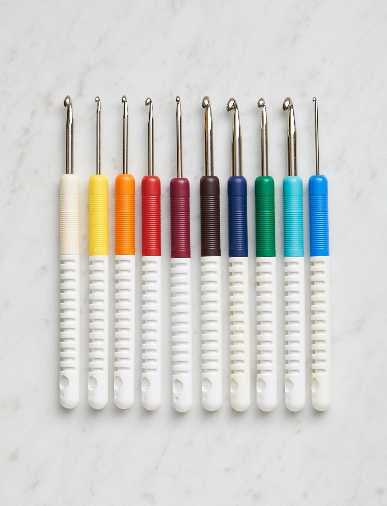 Addi Color Coded Crochet Hooks, US E