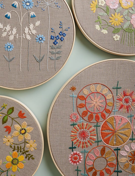 Swedish Embroidery Panel + Linen Thread Set