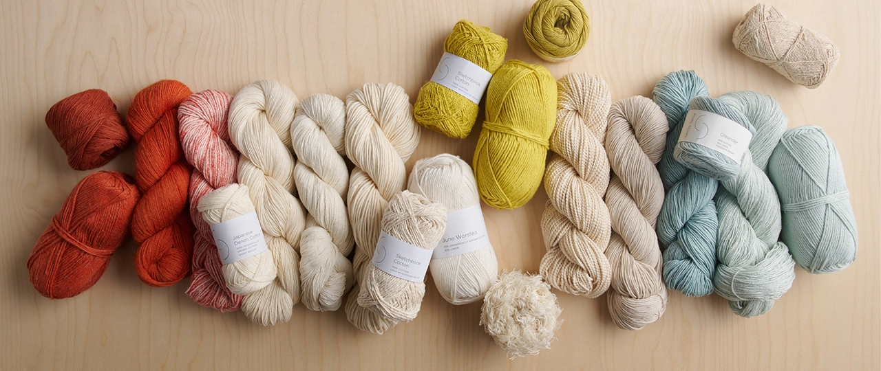 Beautiful yarn for summer knitting, including Peruvian Pima cotton yarn, Belgian linen yarn, and more.